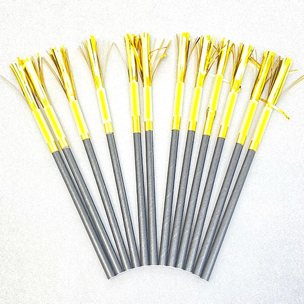 Bombillas Metalizadas Flecos x 12