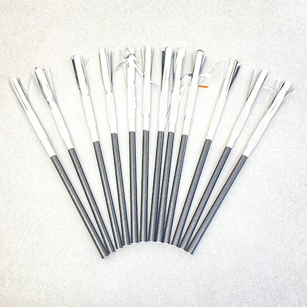 Bombillas Metalizadas Flecos x 12