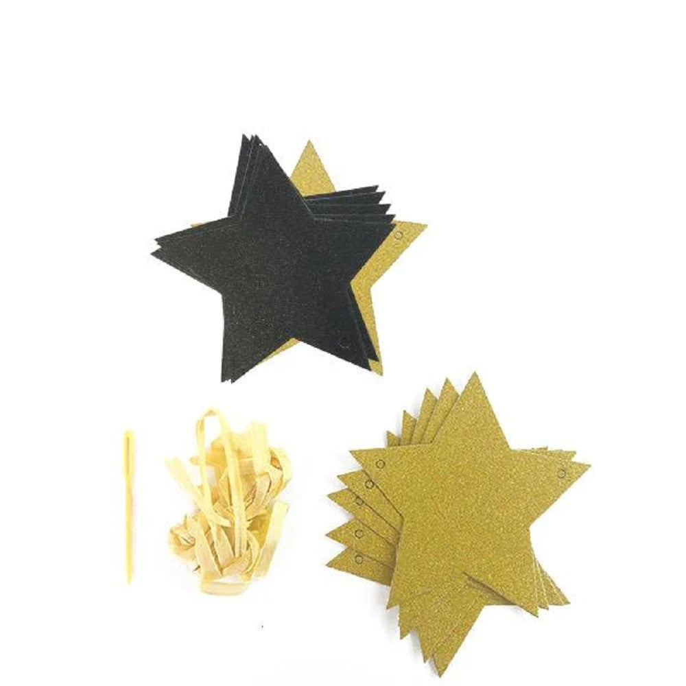 Guirnalda Estrella Negro Dorado