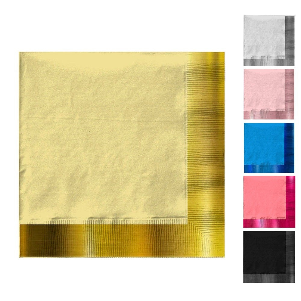 Servilletas Papel Borde Metal 33 cm x 12