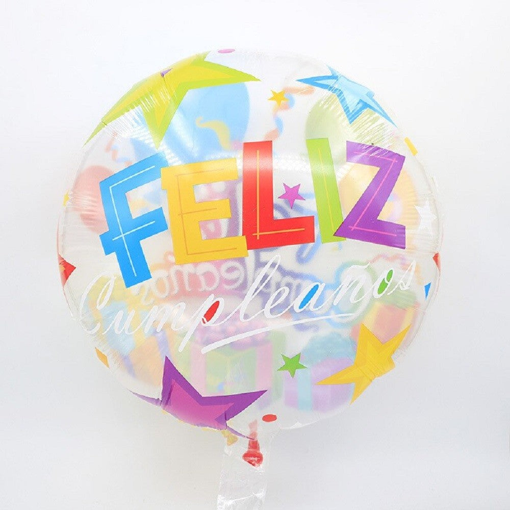 Globo Burbuja Feliz Cumpleaños Colores