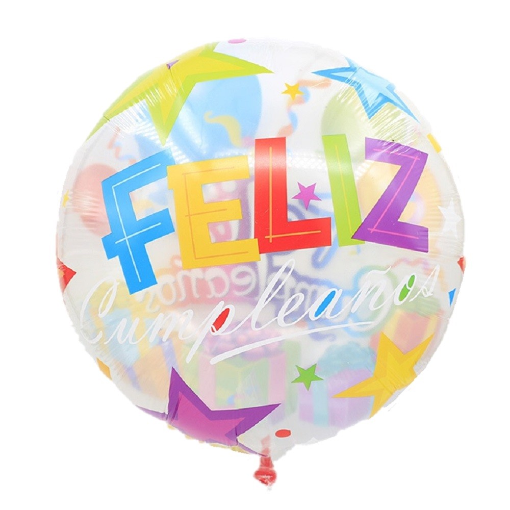 Globo Burbuja Feliz Cumpleaños Colores