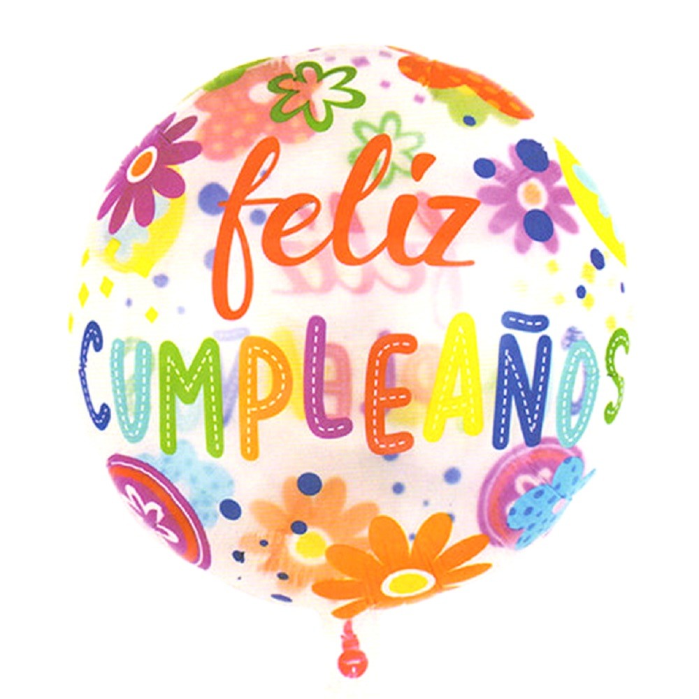 Globo Burbuja Feliz Cumpleaños Colores