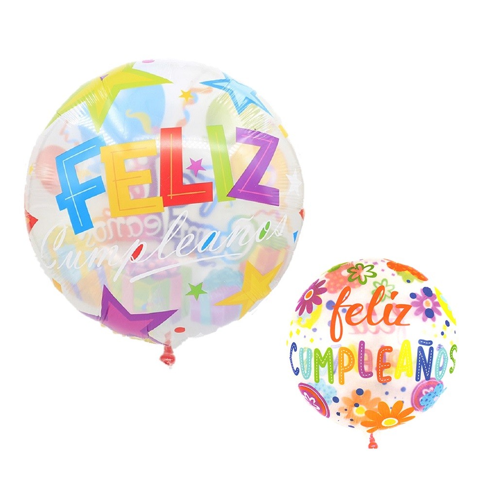 Globo Burbuja Feliz Cumpleaños Colores