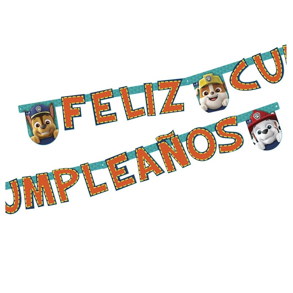 Guirnalda Feliz Cumpleaños Paw Patrol