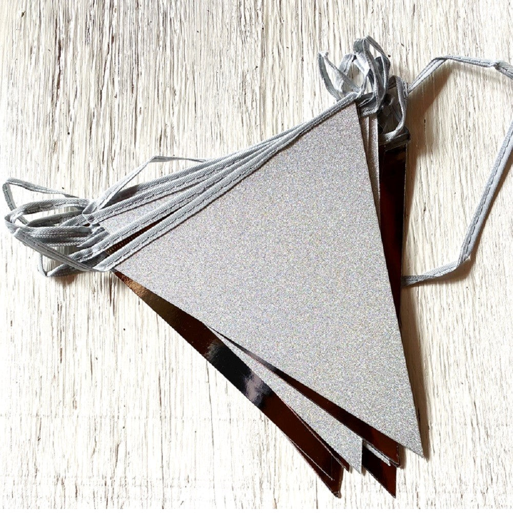 Guirnalda Banderines Metal Glitter Colores