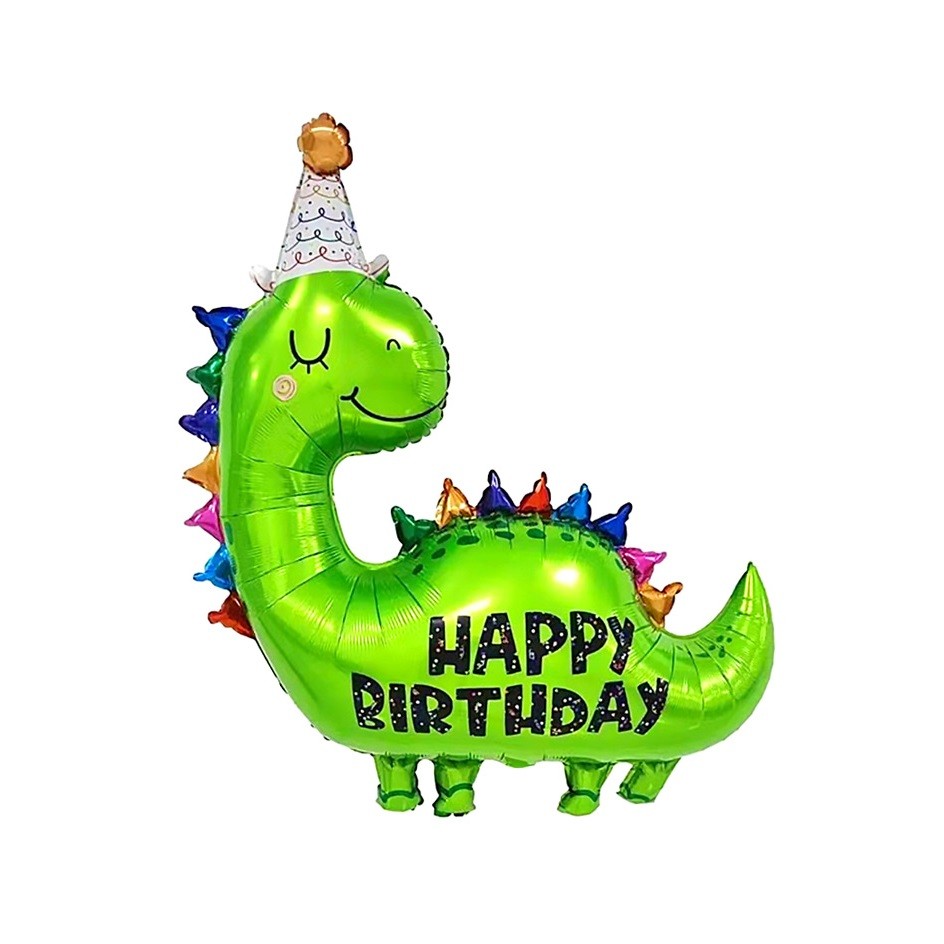 Globo Metálico Dinosaurio Happy Birthday
