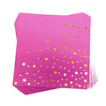 Servilletas Fucsia Estrellas y Lunares Dorados x 12