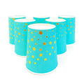 Vasos Calipso Estrellas y Lunares Dorados x 6