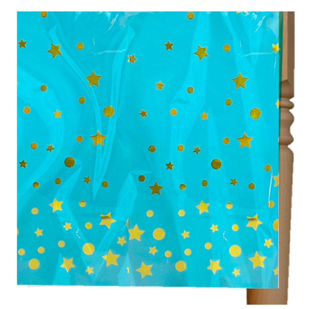 Mantel Calipso Estrellas y Lunares Dorados