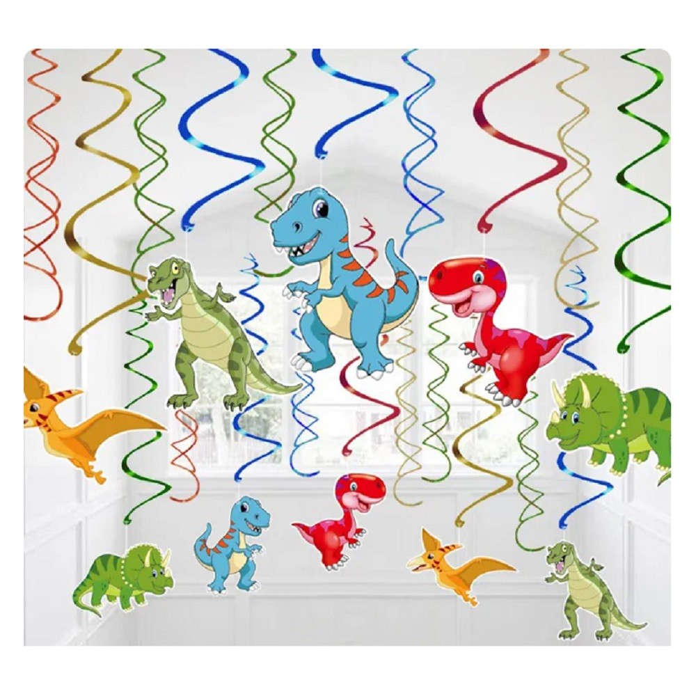 Set Espirales Decoración Cumpleaños Dinosaurio