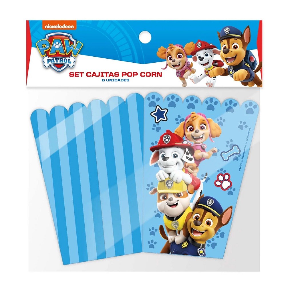 Cajitas PopCorn Paw Patrol x 6