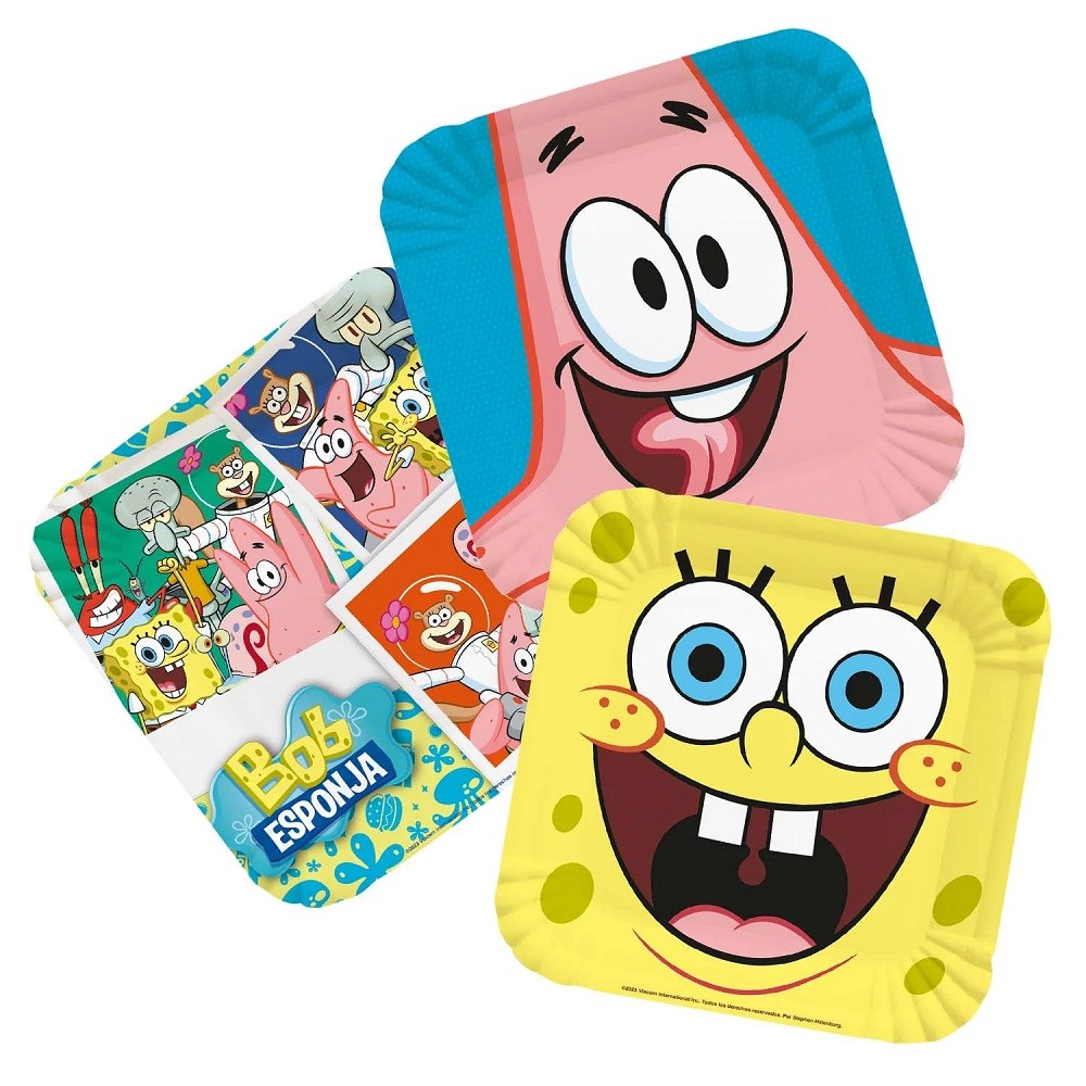 Platos Bob Esponja x 6