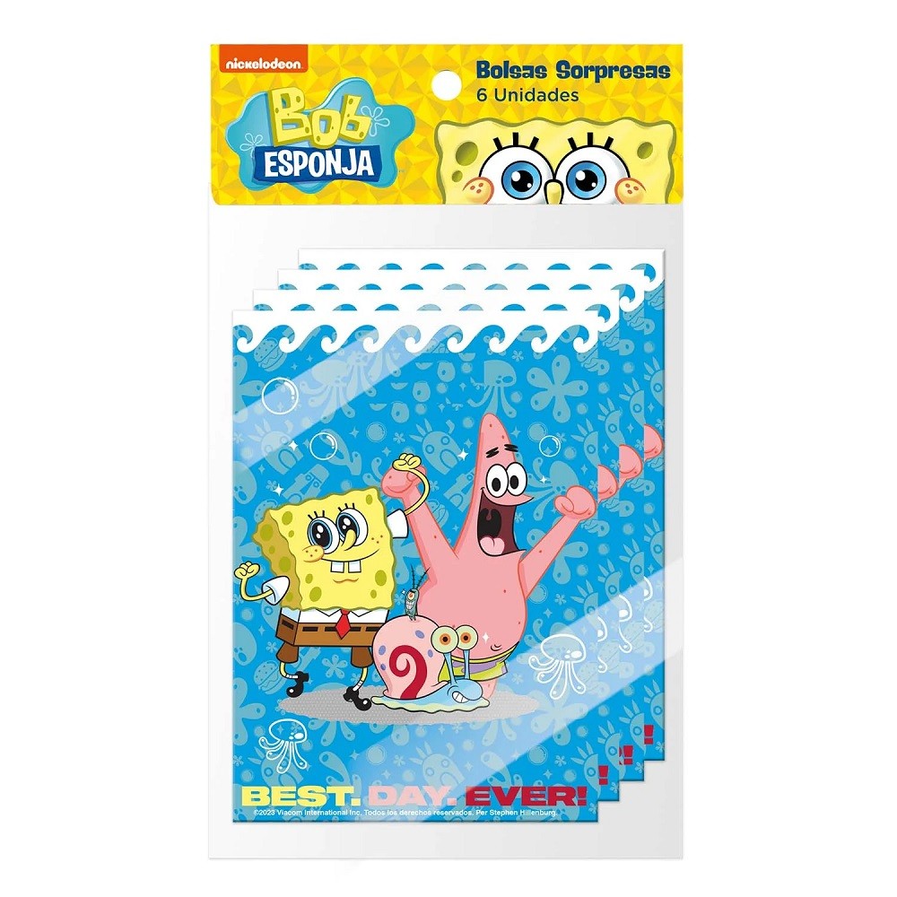Bolsitas Bob Esponja x 6