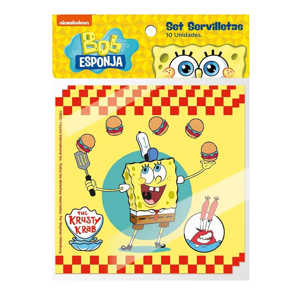 Servilletas Bob Esponja x 10