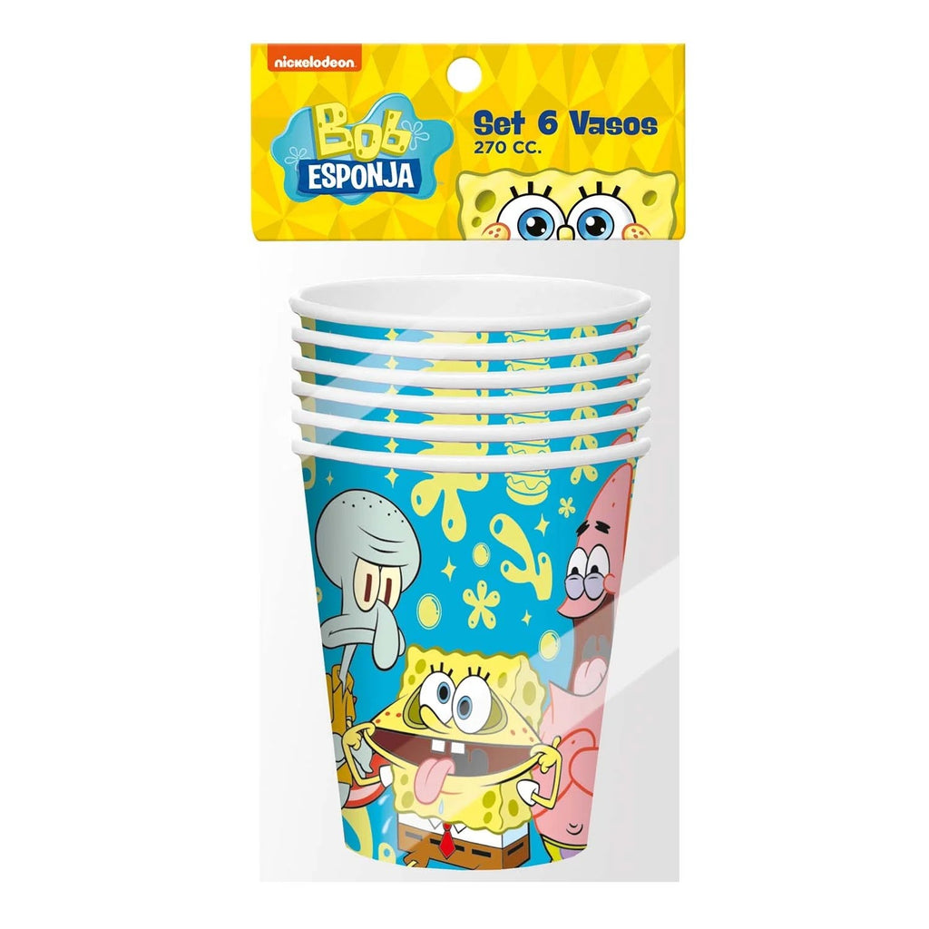 Vasos Bob Esponja x 6