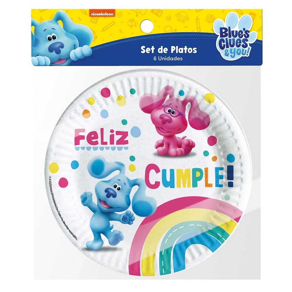 Platos Pistas de Blue x 6