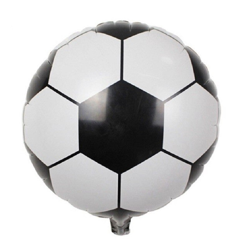 Set 5 Globos Metalizados Pelota de Fútbol y Estrellas Doradas | Cotillón Activarte