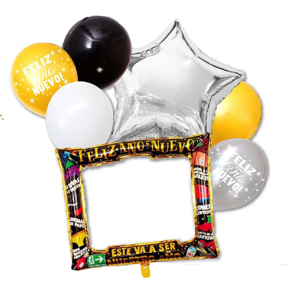 Set Globos Marco de Foto Año Nuevo