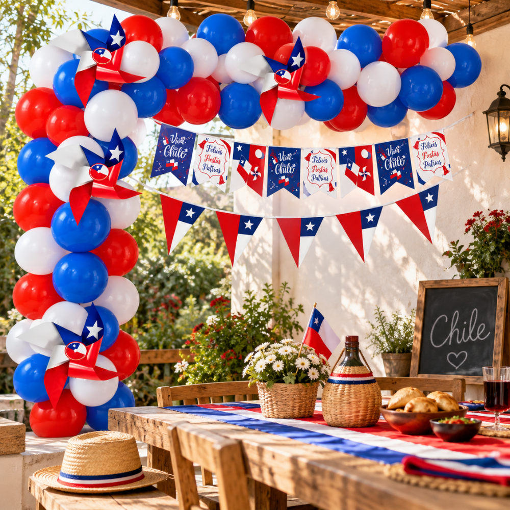 Set Decoración Fiestas Patrias Viva Chile