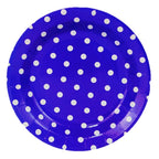 Plato Cartón Lunares x 10 Colores
