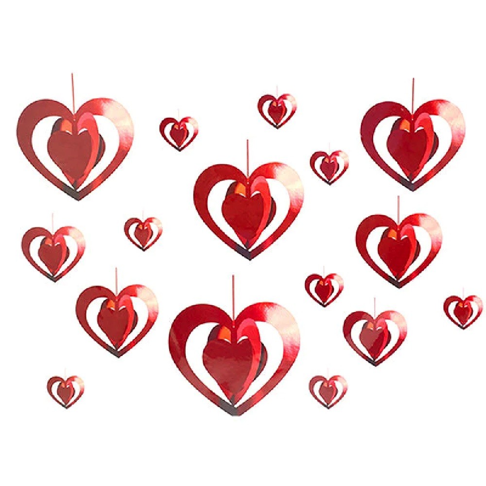 Decoración Corazón Rojo 16 un
