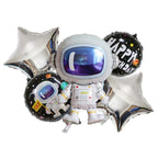 Set 5 Globos Metálicos Astronauta Espacial | Cotillón Activarte