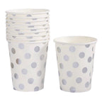 Vasos Lunares x 10 Plateado