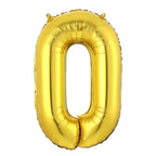 Globo Metálico 70 cm Números Dorado