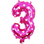 Globo Numero Rosado Corazón