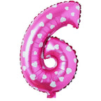 Globo Numero Rosado Corazón