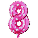 Globo Numero Rosado Corazón