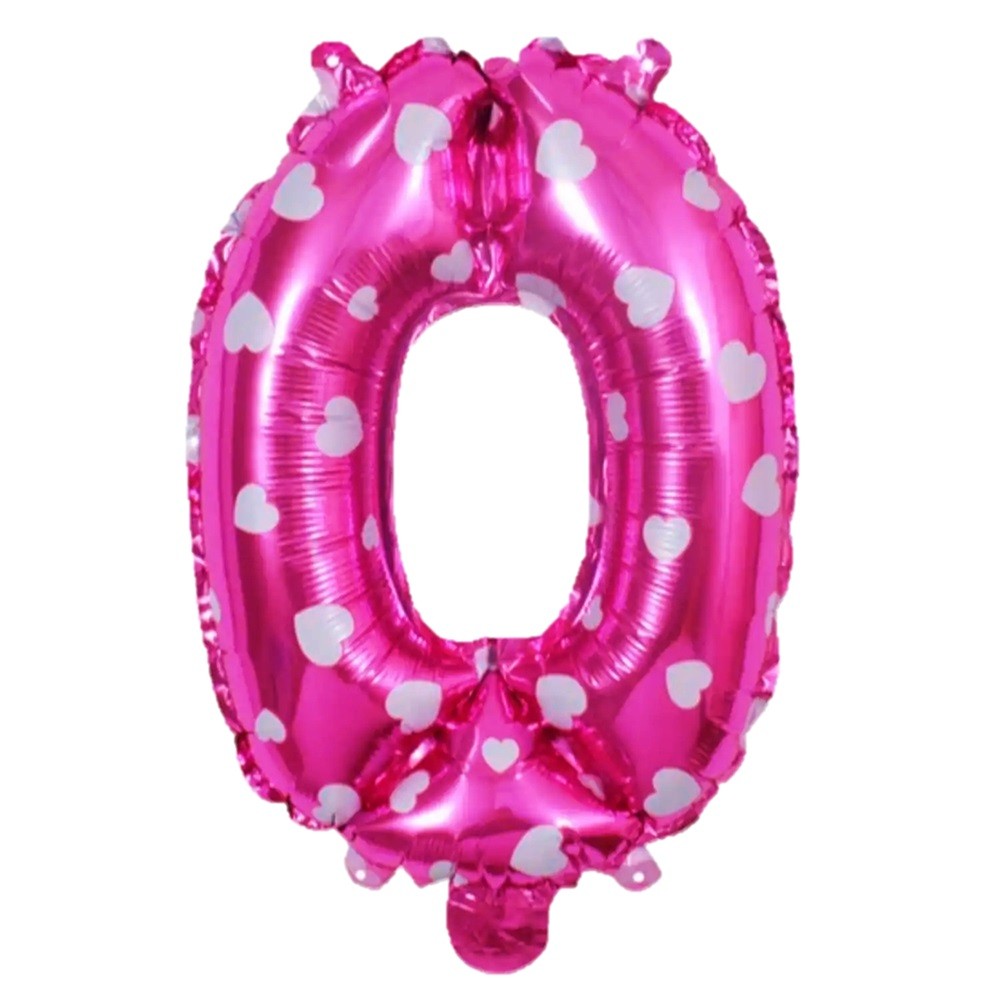 Globo Numero Rosado Corazón