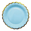 Plato Pastel Bordes Dorados 18 cm