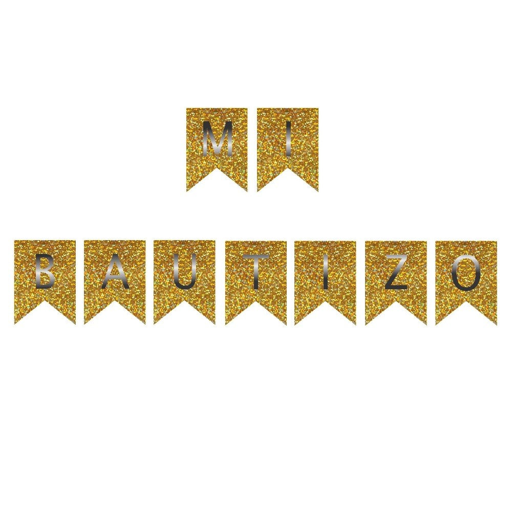 Guirnalda Mi Bautizo Dorada