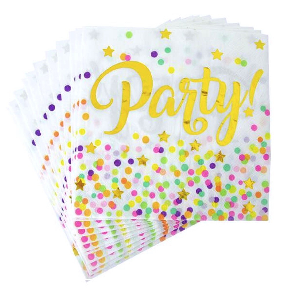 Servilletas Golden Party x 12