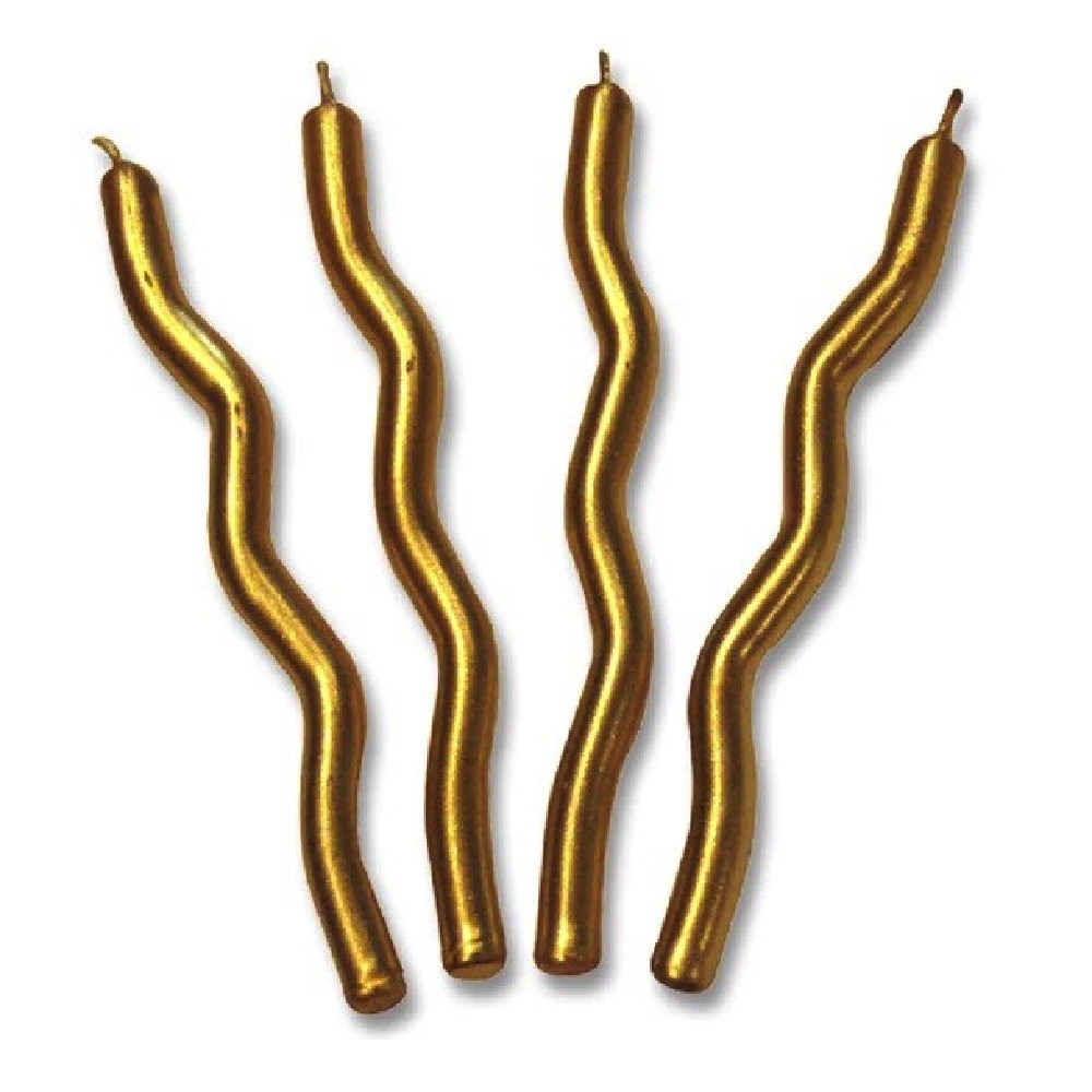 Velas Zig Zag Metalizadas x 8