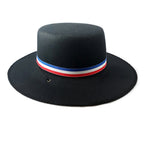 Sombrero Huaso Adulto Negro con Cinta Tricolor