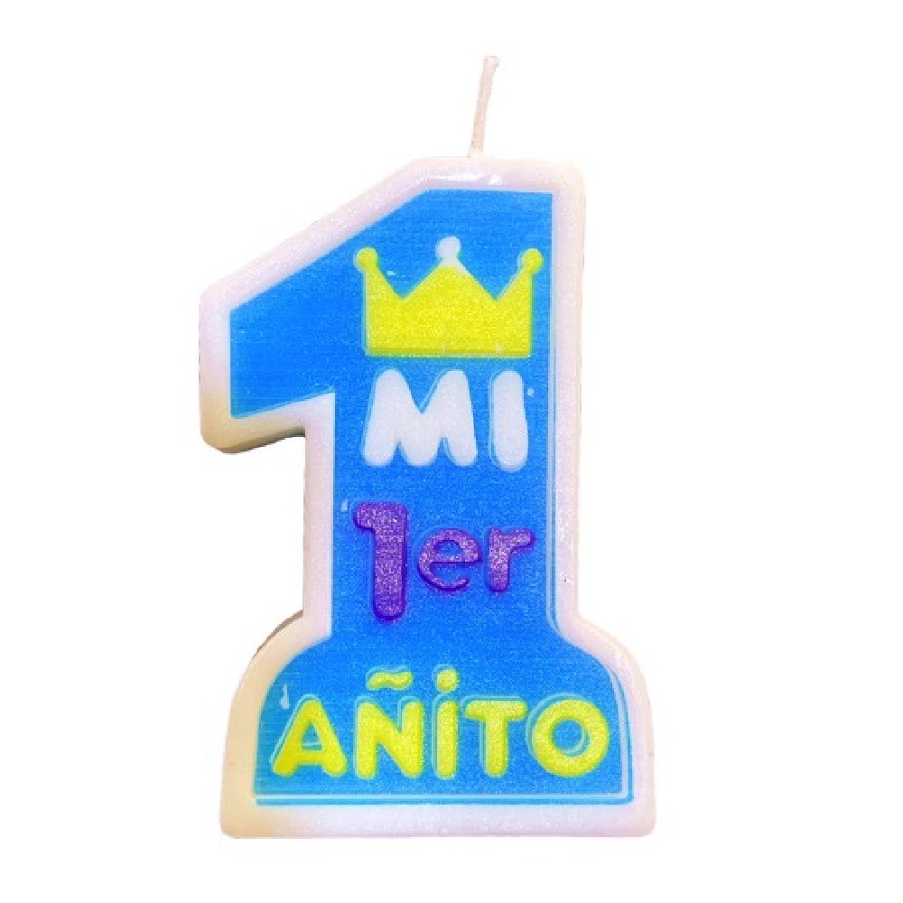 Vela "Mi 1er Añito" Niño y Niña