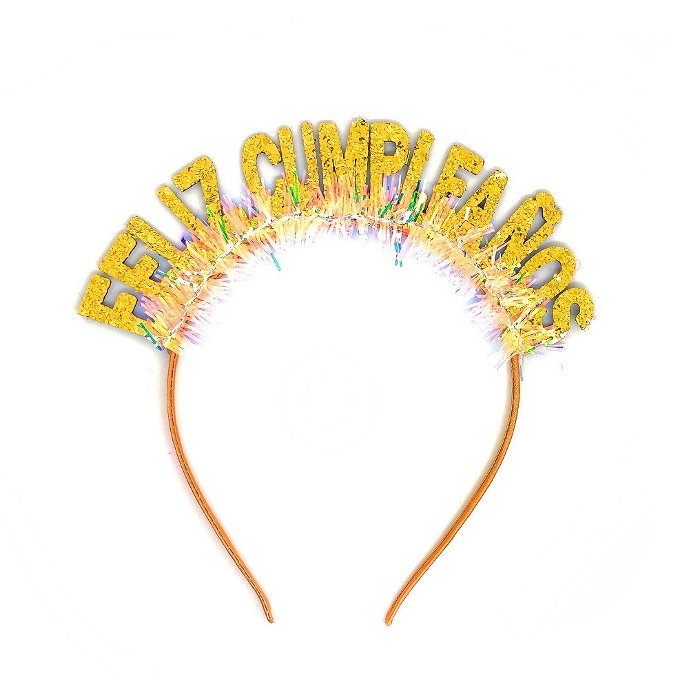 Cintillo Feliz Cumpleaños Brillos