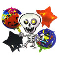 Set 5 Globos Halloween Esqueleto