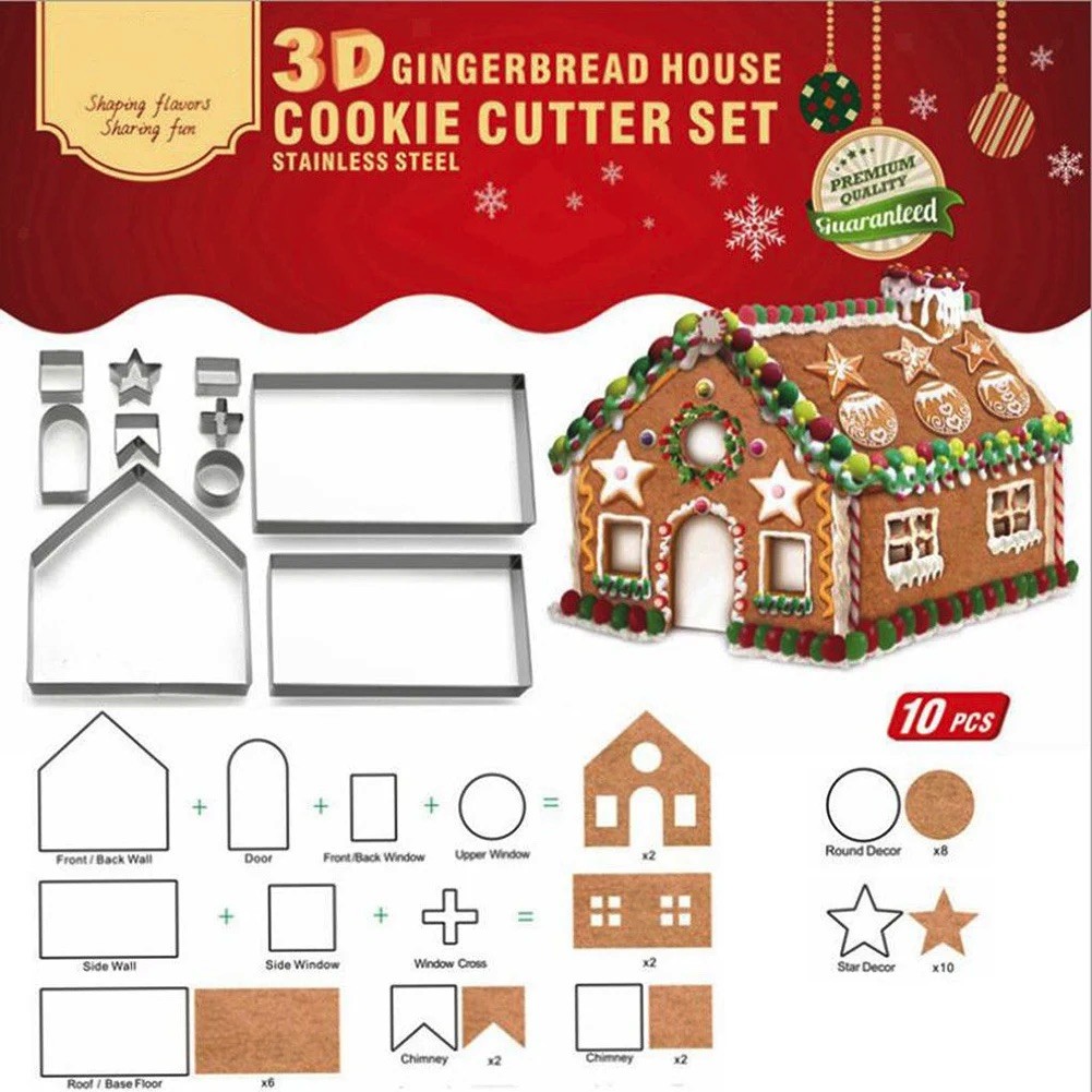 Molde Galletas Casita de Navidad