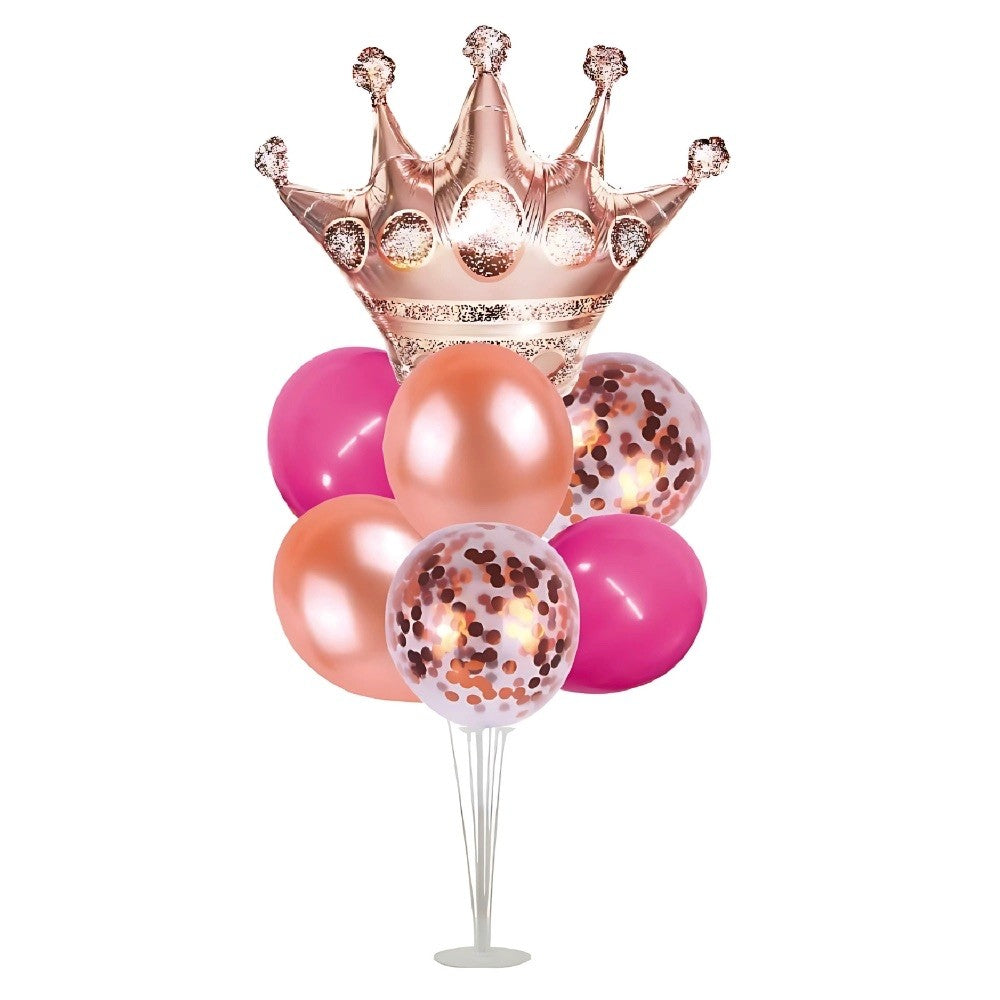 Set 7 Globos con Base Corona
