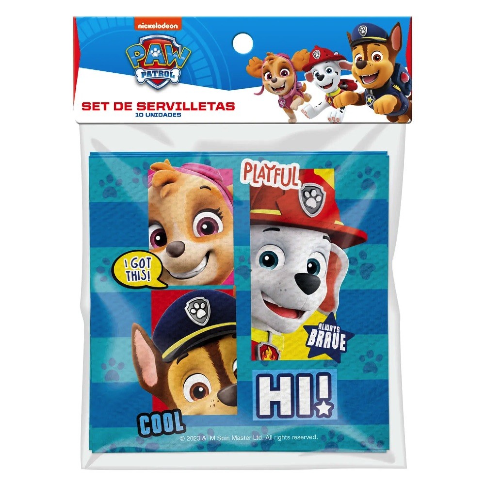 Servilletas Paw Patrol x 10