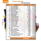 Pack Cotillón Estándar para 100 Personas