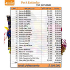 Pack Cotillón Estándar para 350 Personas