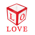 Caja de Decoración LOVE 30 cm Rojo