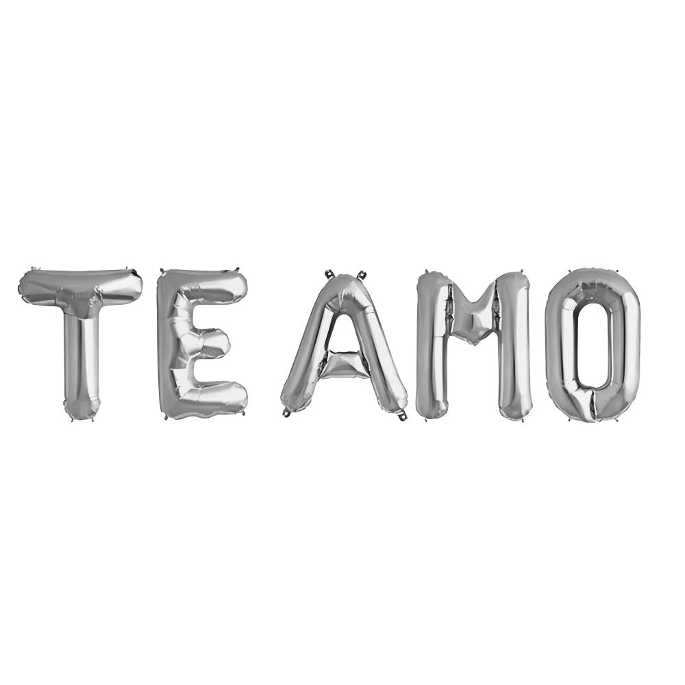 Globo Metálico Letras TE AMO