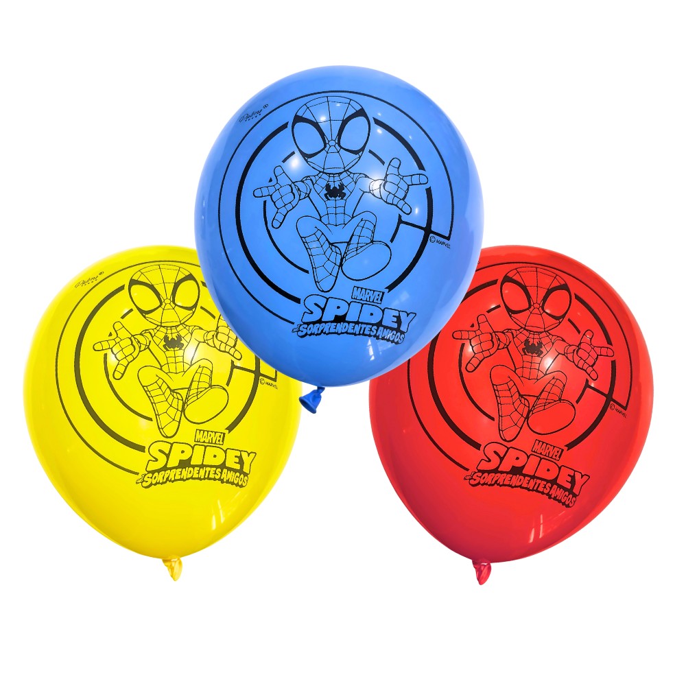 Globos Cumpleaños Spidey x 12