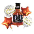 Set Globos Metálicos Whisky Happy Birthday | Decoración Cumpleaños